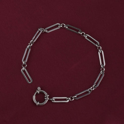 Rectangle Link Silver Bracelet
