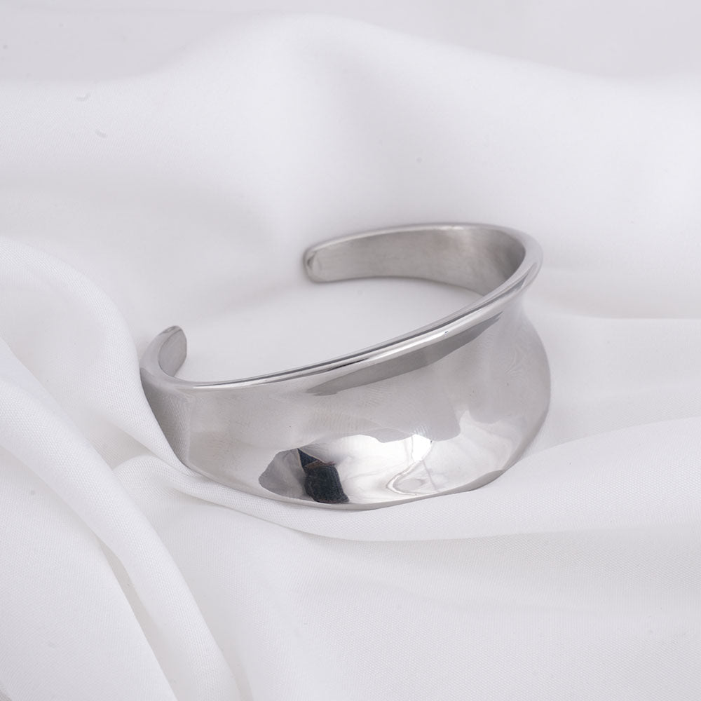 Bold Wave Cuff Bracelet