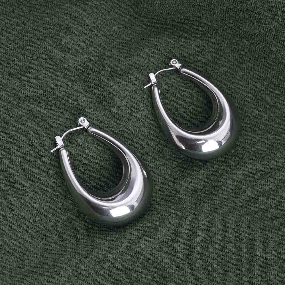Elegant Silver Hoop Earrings