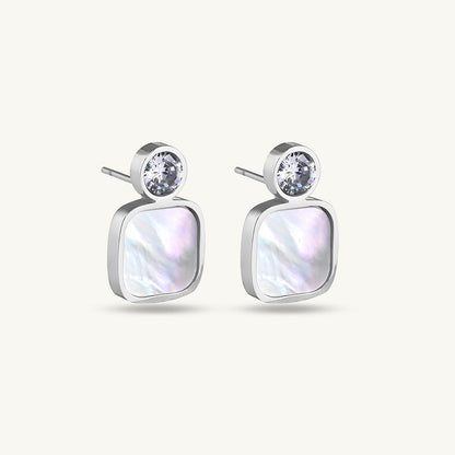 Zircon Studded Drop Earring