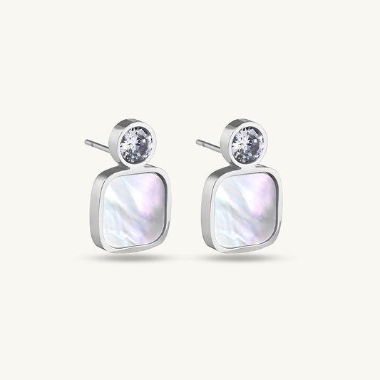 Zircon Studded Drop Earring