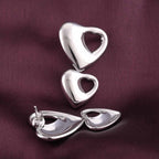 Elegant Heart Charms Drop Earrings