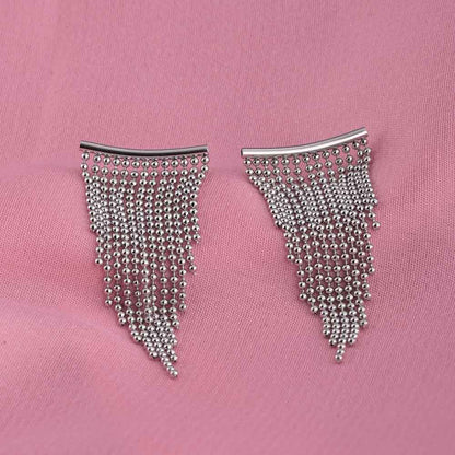 Silver Chain Drop Earrings