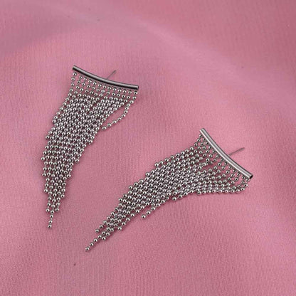 Silver Chain Drop Earrings
