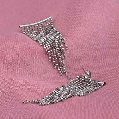 Silver Chain Drop Earrings