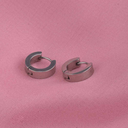 Simple Silver Hoop Earrings