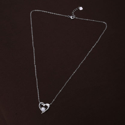 Solitaire Love Necklace | Silver