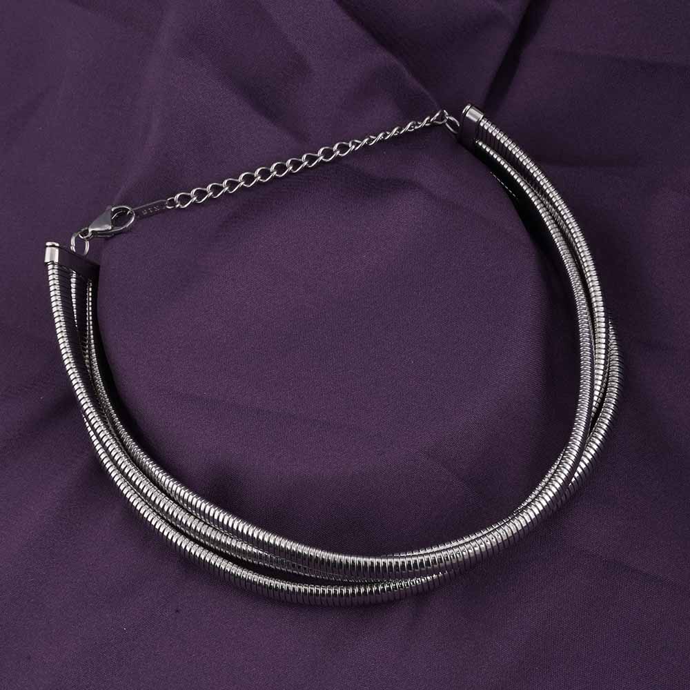 Elegant Layered Silver Necklace