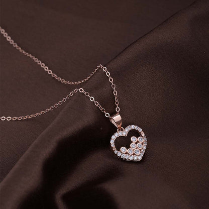 Zircon Affection Necklace | Rose Gold