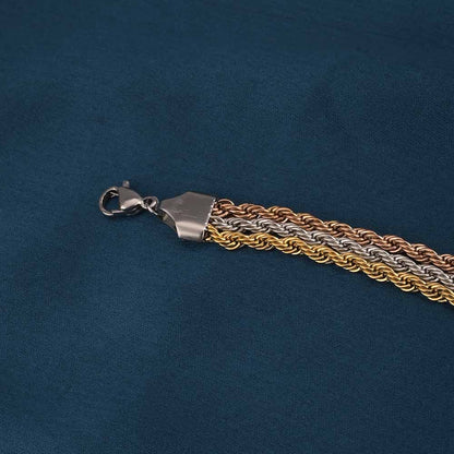Metallic Mix Twisted Chain Bracelet