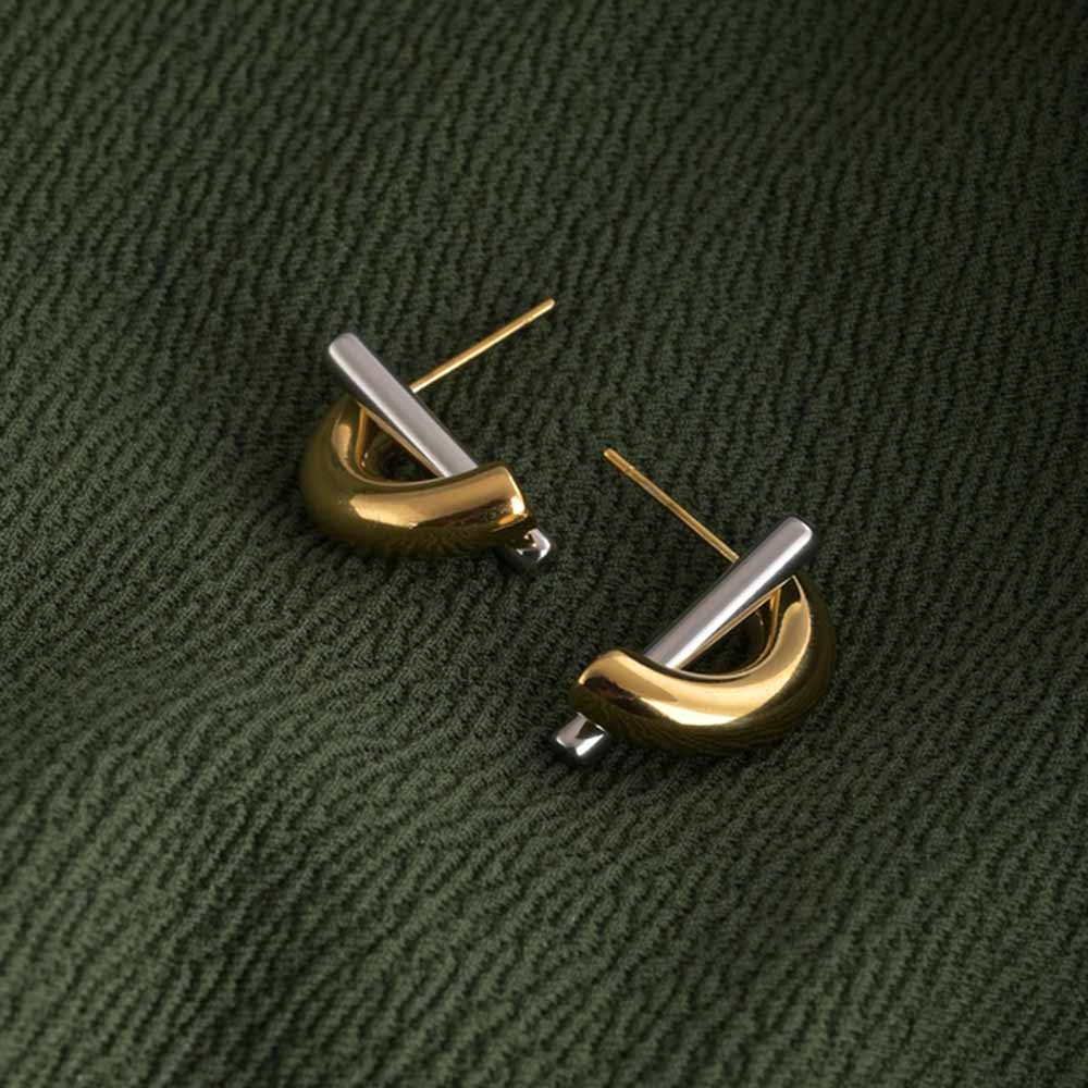 Bi-metal Fusion Earrings