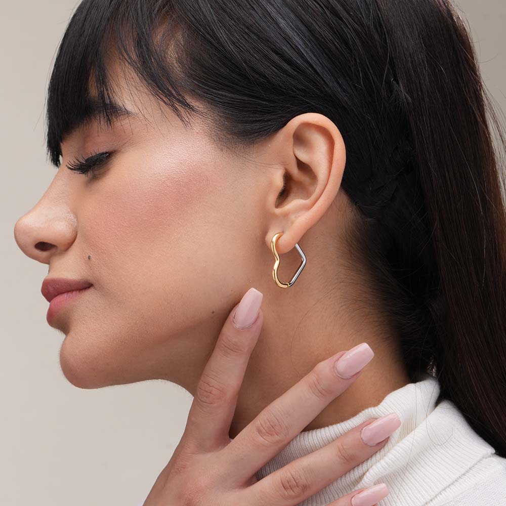 Colour Fusion Heart Hoops