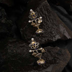 Elegant Dual Tone Jhumka Earrings