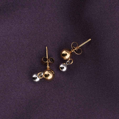 Minimalist Gold & Silver Stud Earrings