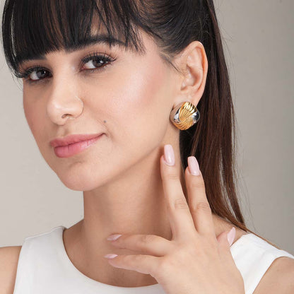 Golden Rays Stud Earrings