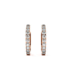 Elegant 9KT Gold Lab Grown Diamond Hoop Earrings