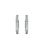 Elegant 9KT Gold Lab Grown Diamond Hoop Earrings