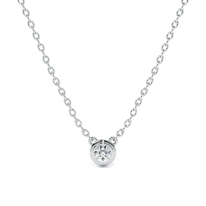 Single Solitaire 9KT Gold Lab Grown Diamond Necklace