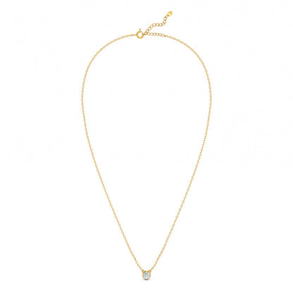 Single Solitaire 9KT Gold Lab Grown Diamond Necklace