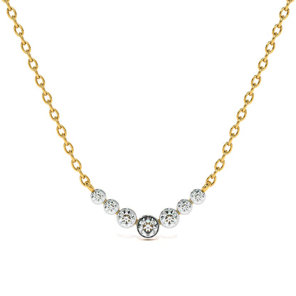 Stepping Stone 9KT Gold Lab Grown Diamond Necklace