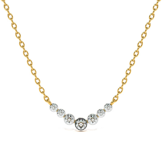 Stepping Stone 9KT Gold Lab Grown Diamond Necklace