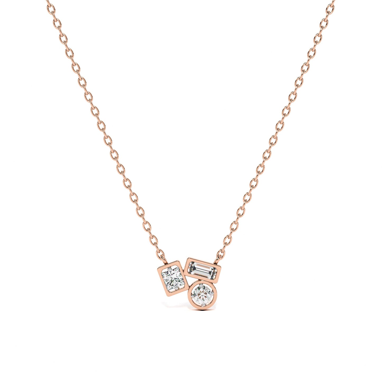 Symphony Of Stones 9KT Gold Lab Grown Diamond Necklace