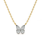 Butterfly Bliss 9KT Gold Lab Grown Diamond Necklace