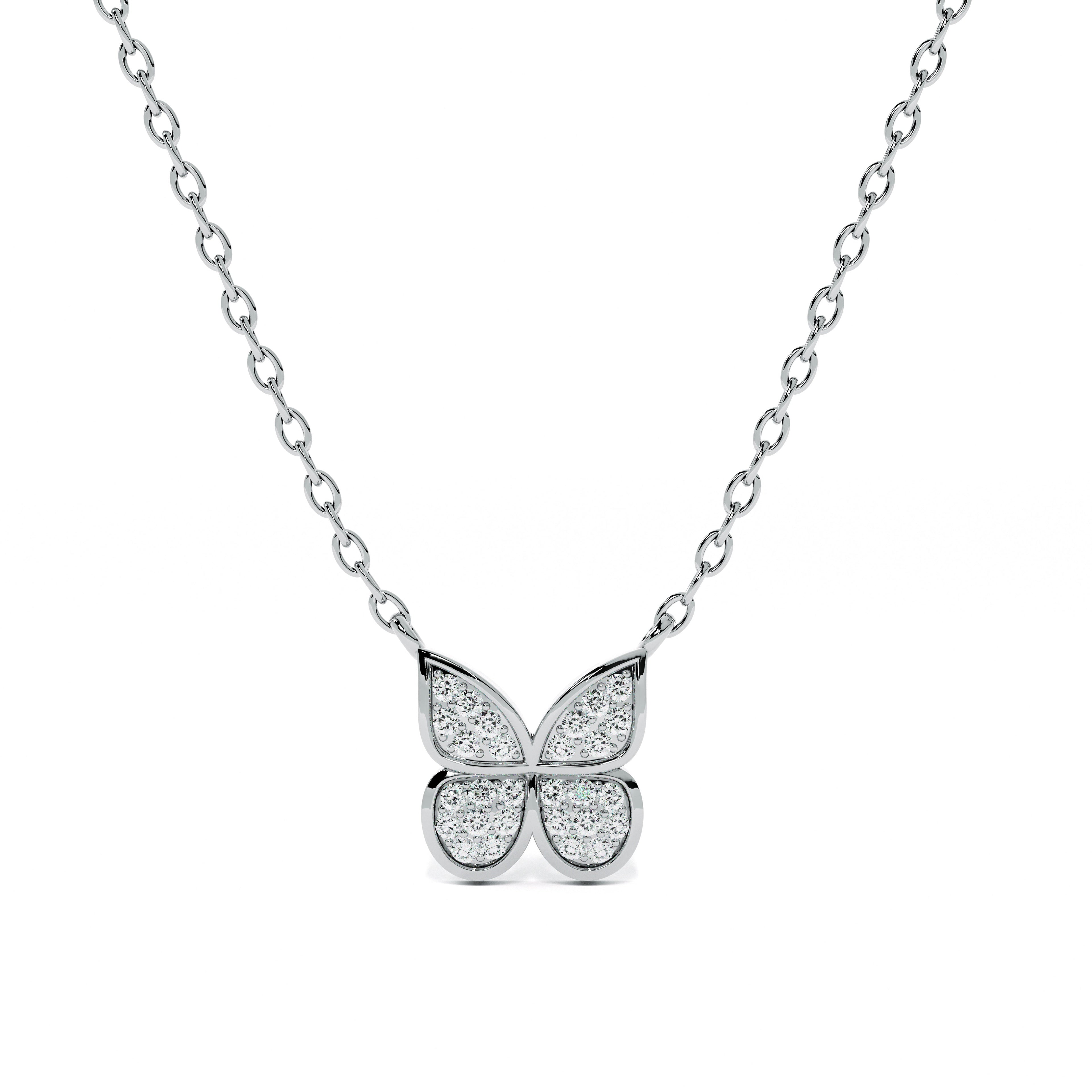 Butterfly Bliss 9KT Gold Lab Grown Diamond Necklace