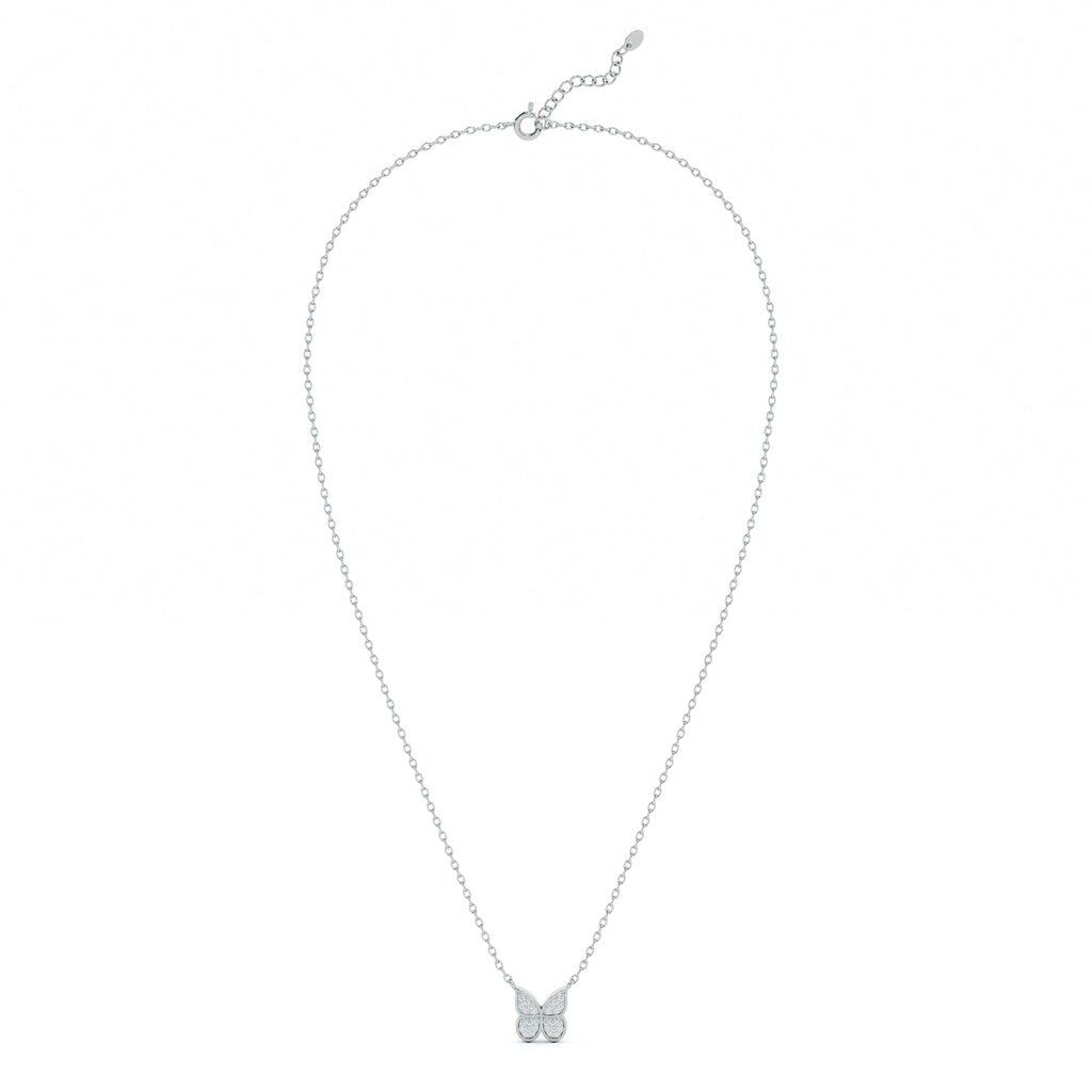 Butterfly Bliss 9KT Gold Lab Grown Diamond Necklace
