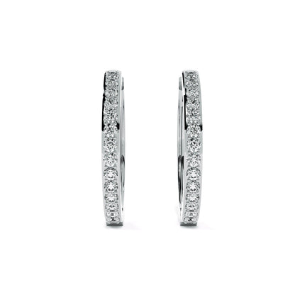 Timeless 9KT Gold Lab Grown Diamond Hoop Earrings