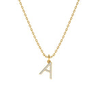 Elegant Initial 9KT Gold Lab Grown Diamond Necklace