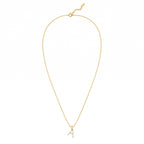 Elegant Initial 9KT Gold Lab Grown Diamond Necklace