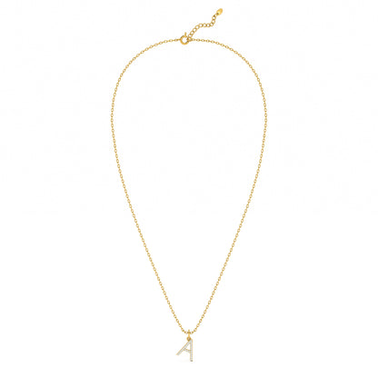 Elegant Initial 9KT Gold Lab Grown Diamond Necklace
