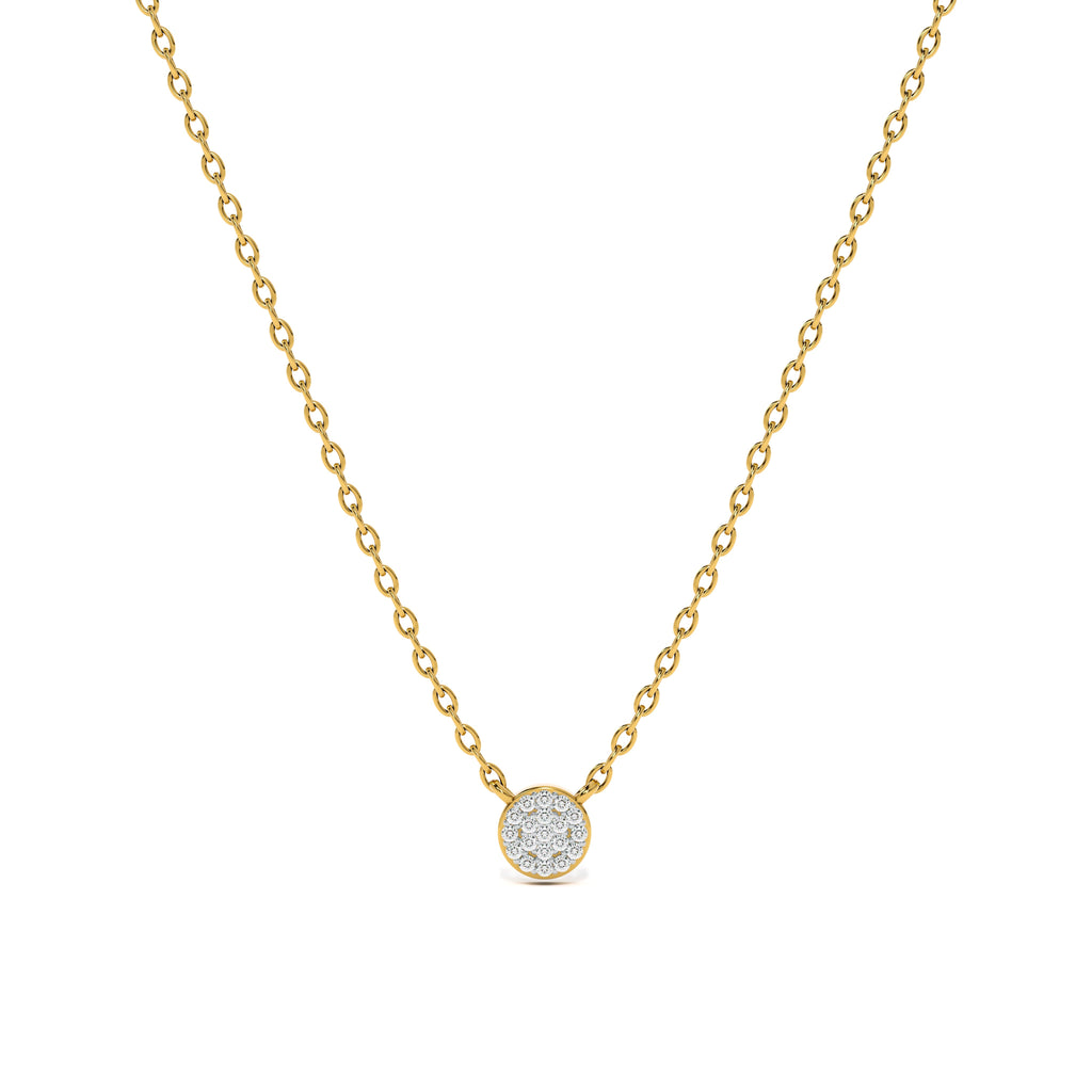 Celeste Cluster 9KT Gold Lab Grown Diamond Necklace