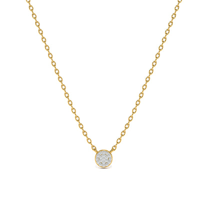 Celeste Cluster 9KT Gold Lab Grown Diamond Necklace