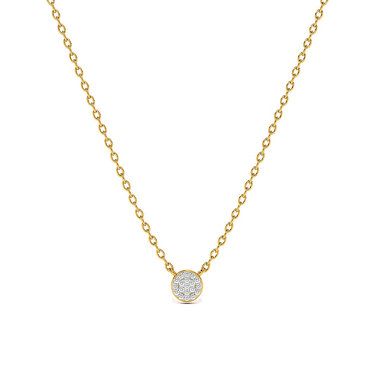 Celeste Cluster 9KT Gold Lab Grown Diamond Necklace