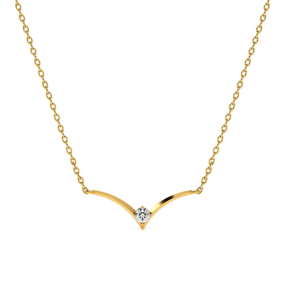 Vivid Glow 9KT Gold Lab Grown Diamond Gold Necklace