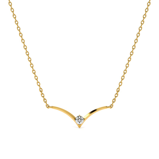 Vivid Glow 9KT Gold Lab Grown Diamond Gold Necklace