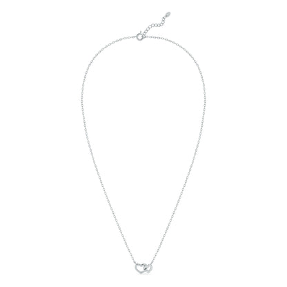 Two Hearts Together 9KT Gold Lab Grown Diamond Necklace