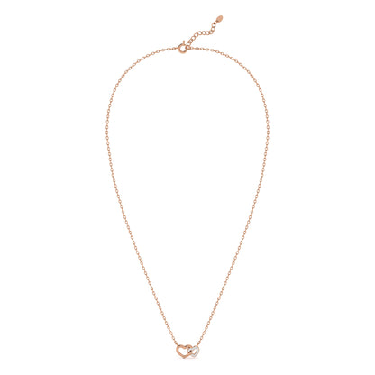 Two Hearts Together 9KT Gold Lab Grown Diamond Necklace