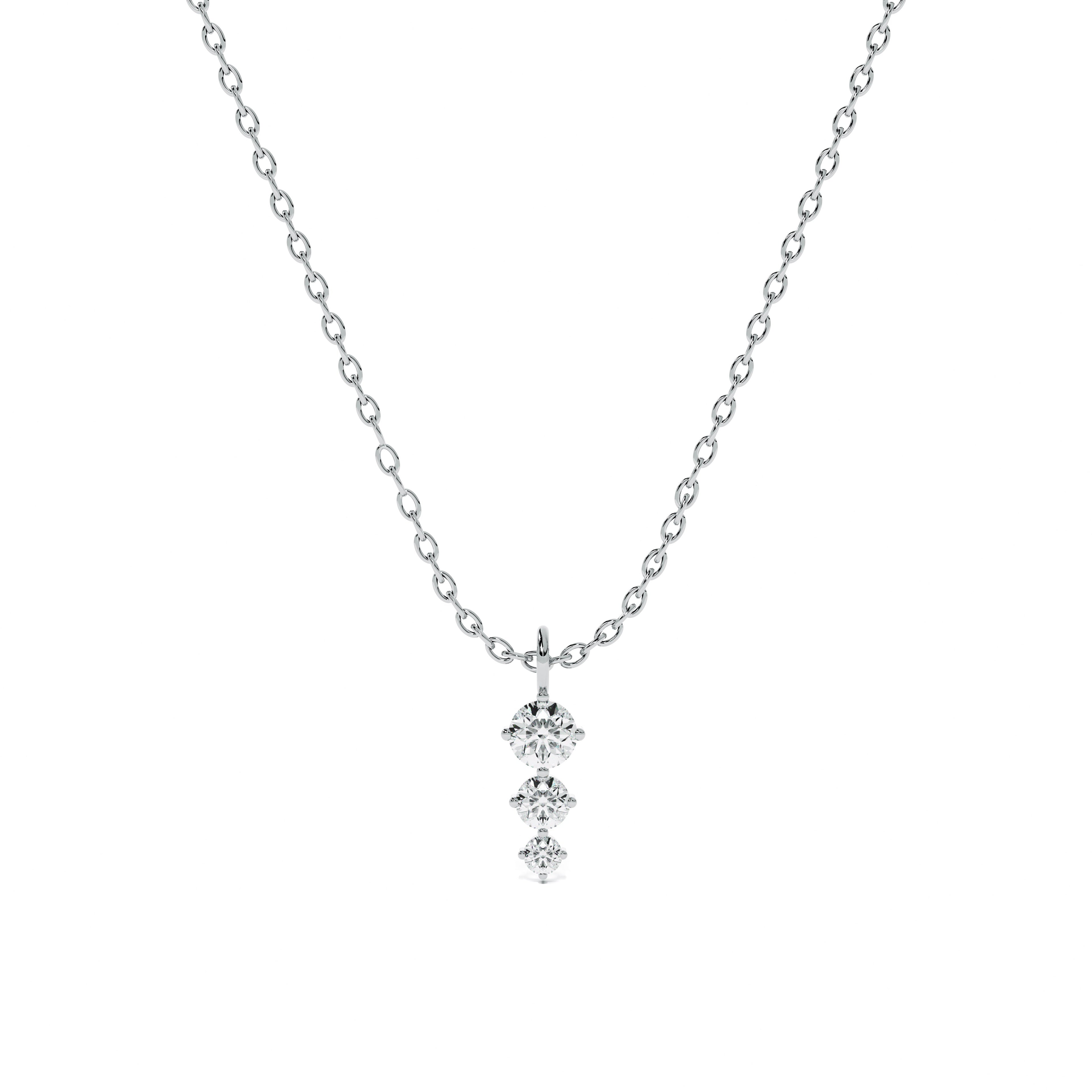 Diamond Trio 9KT Gold Lab Grown Diamond Pendant