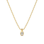 Drop Solitaire 9KT Gold Lab Grown Diamond Pendant