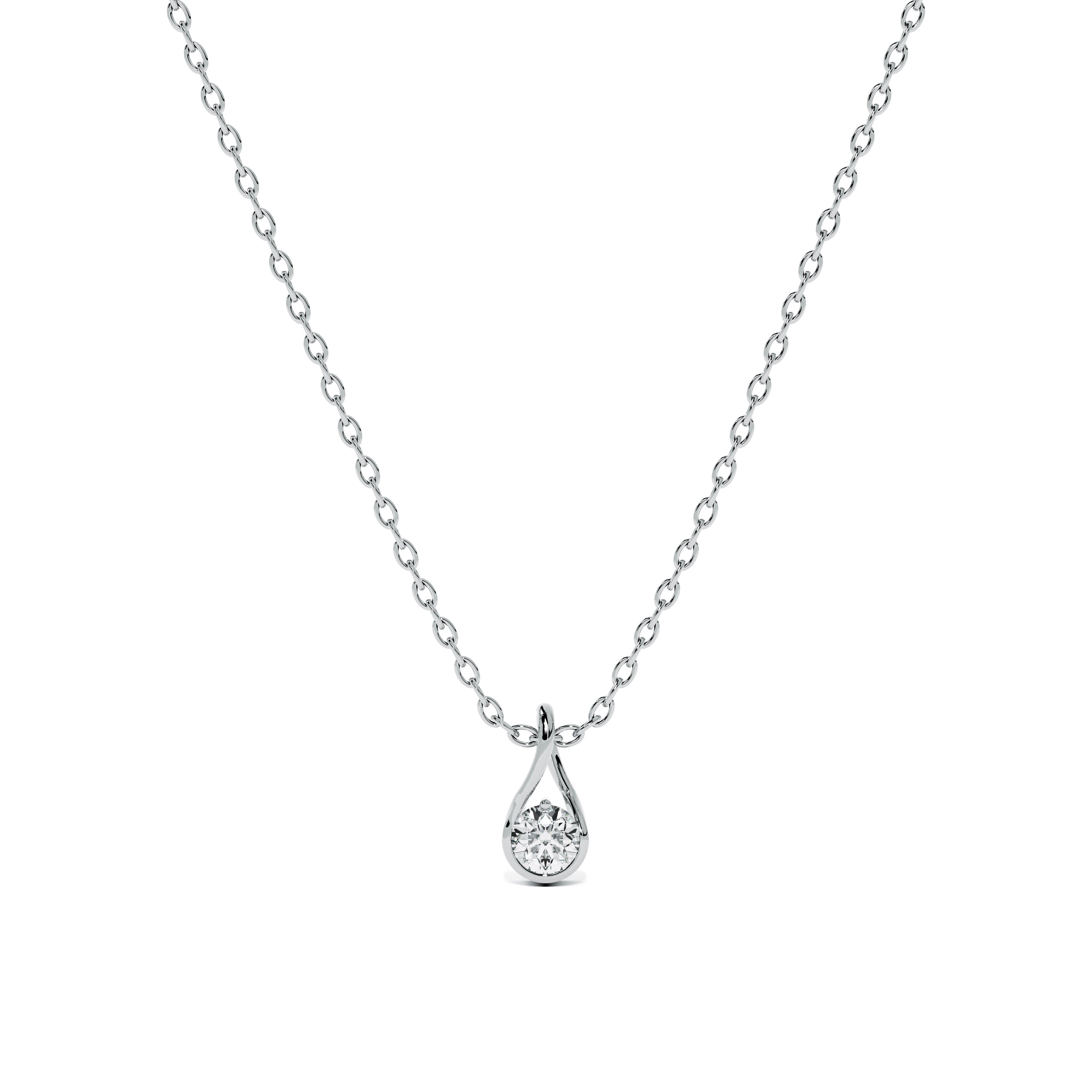 Drop Solitaire 9KT Gold Lab Grown Diamond Pendant