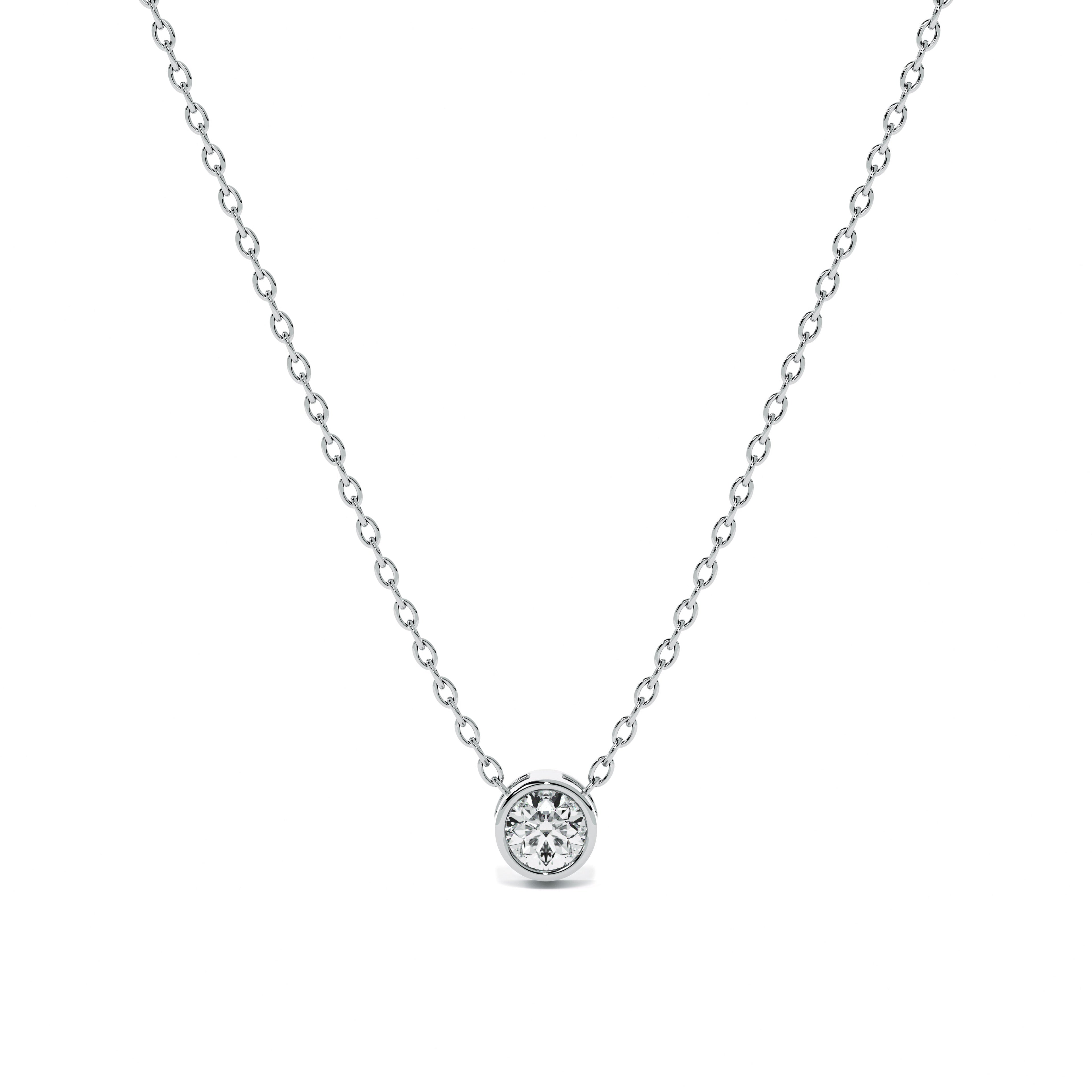 Basel 9KT Gold Lab Grown Diamond Solitaire Pendant