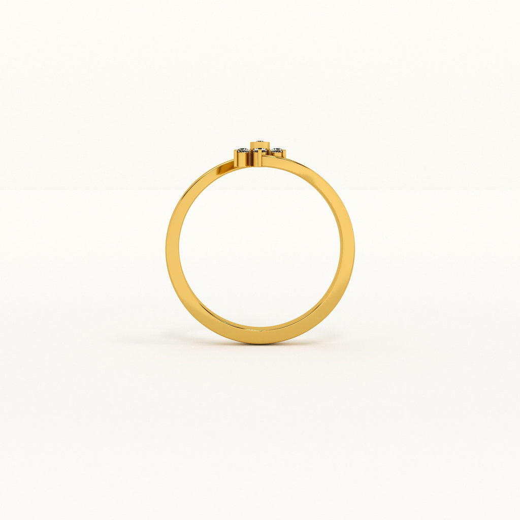 Dazzling Blossom 9KT Gold Lab Grown Diamond Ring