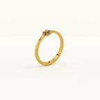 Daisy Charm 9KT Gold Lab Grown Diamond Ring