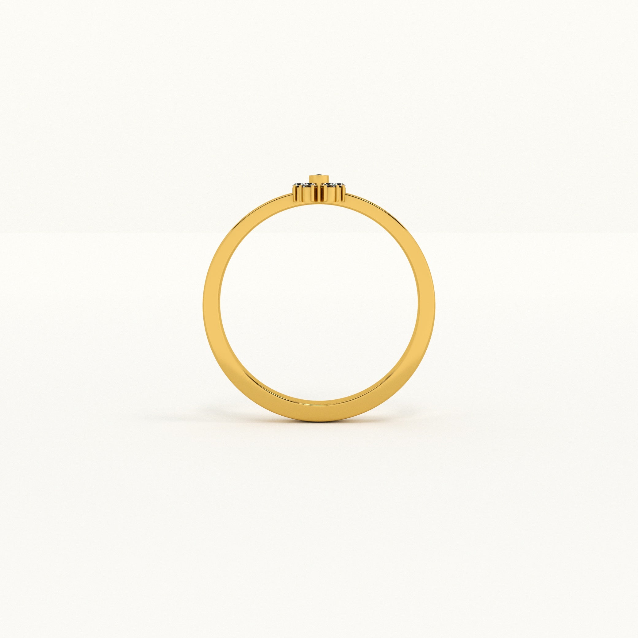 Daisy Charm 9KT Gold Lab Grown Diamond Ring