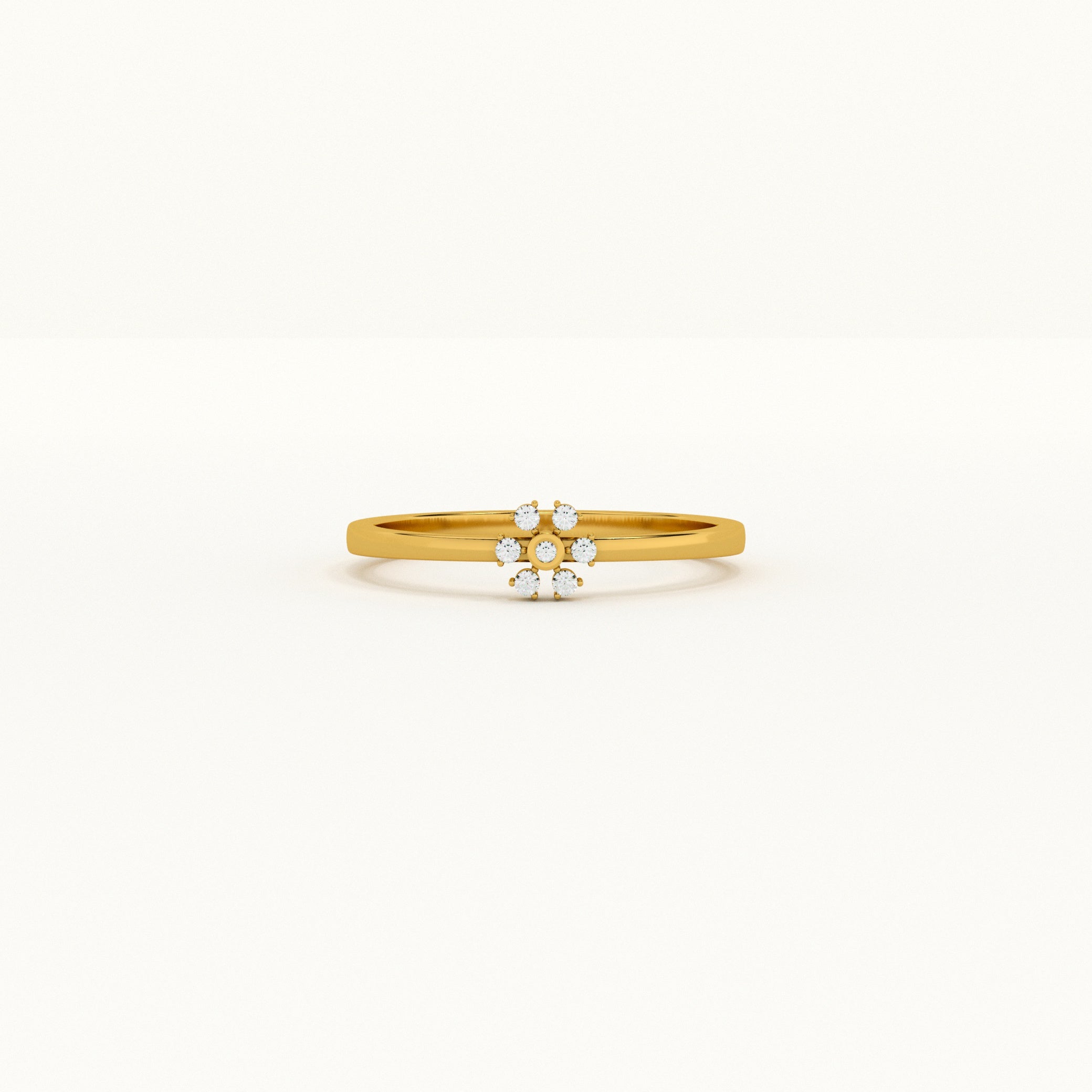 Daisy Charm 9KT Gold Lab Grown Diamond Ring