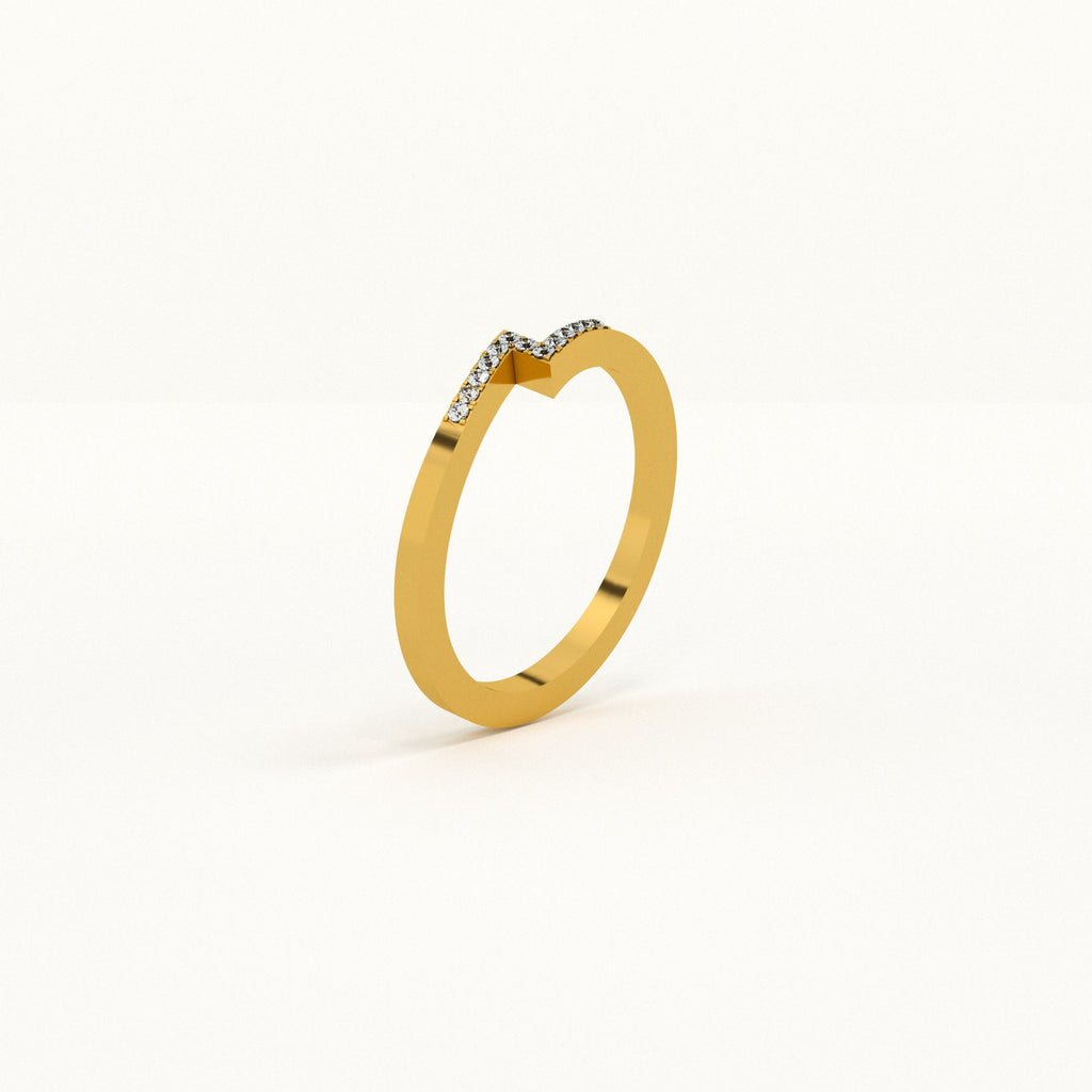Celestial V 9KT Gold Lab Grown Diamond Ring