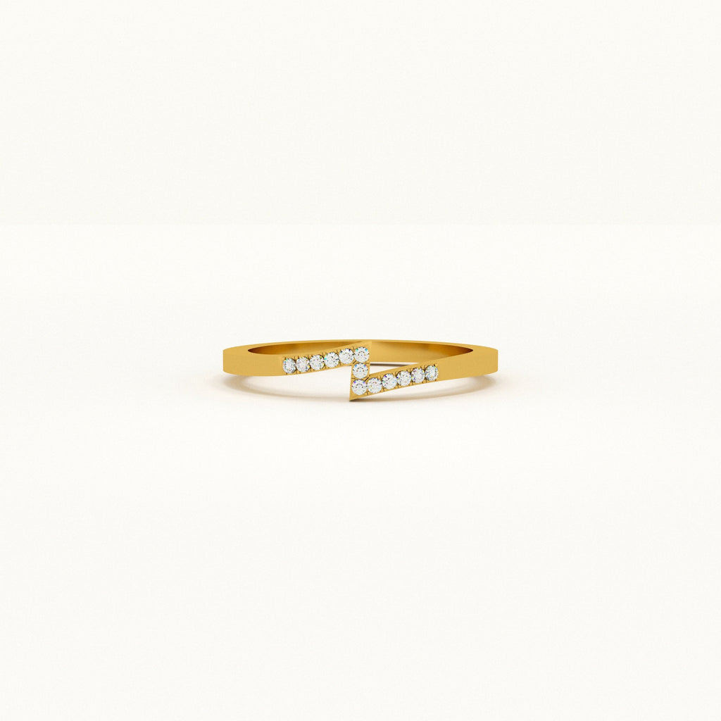 Celestial V 9KT Gold Lab Grown Diamond Ring